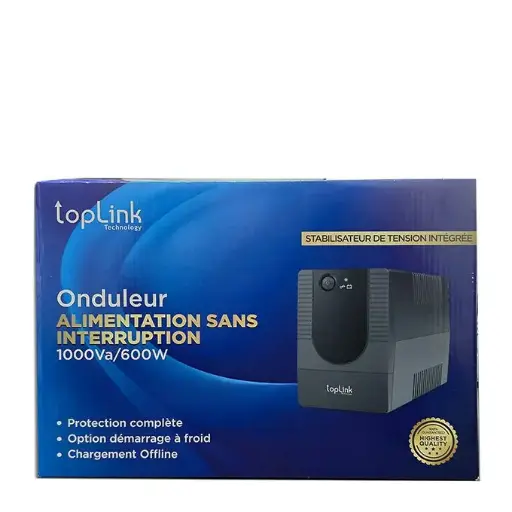 Onduleur TOPLINK -1000VA/600W-Noir